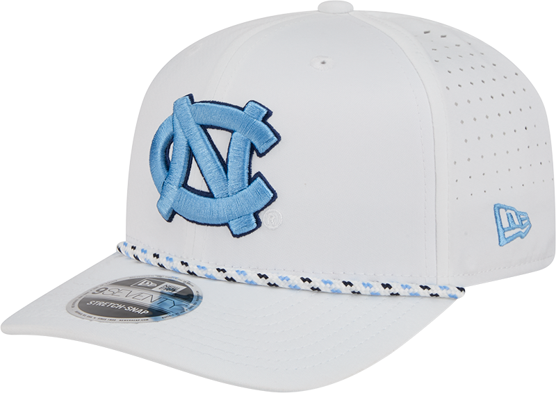 North Carolina Tar Heels New Era Team White Rope 9SEVENTY Stretch-Snap Adjustable Hat - Pro Jersey Sports