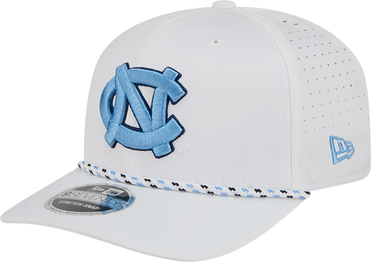 North Carolina Tar Heels New Era Team White Rope 9SEVENTY Stretch-Snap Adjustable Hat - Pro Jersey Sports