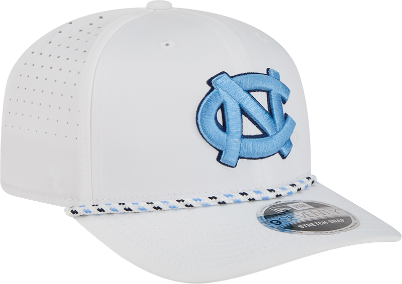 North Carolina Tar Heels New Era Team White Rope 9SEVENTY Stretch-Snap Adjustable Hat - Pro Jersey Sports