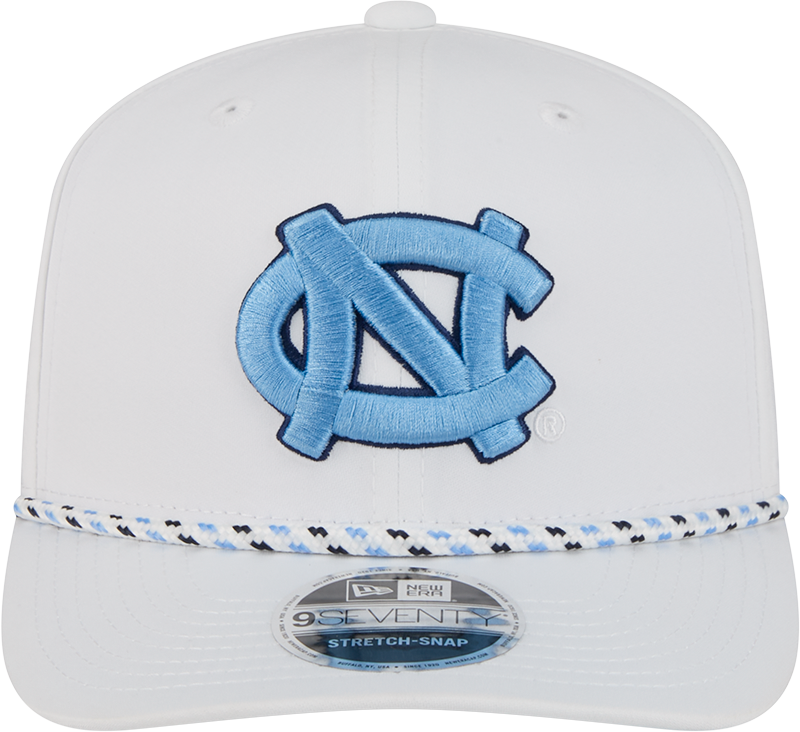 North Carolina Tar Heels New Era Team White Rope 9SEVENTY Stretch-Snap Adjustable Hat - Pro Jersey Sports