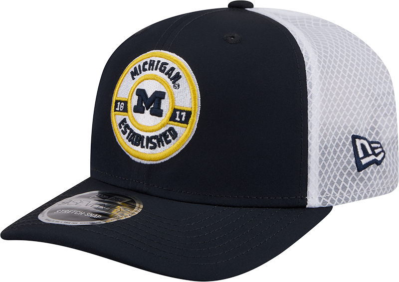 Men's Michigan Wolverines New Era Navy/White 9SEVENTY Trucker Stretch Snap Hat - Pro Jersey Sports