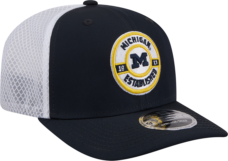 Men's Michigan Wolverines New Era Navy/White 9SEVENTY Trucker Stretch Snap Hat - Pro Jersey Sports