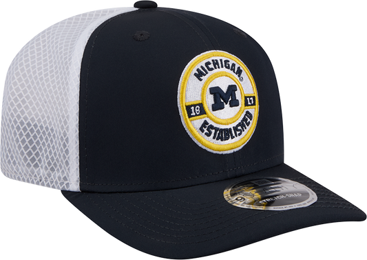Men's Michigan Wolverines New Era Navy/White 9SEVENTY Trucker Stretch Snap Hat - Pro Jersey Sports
