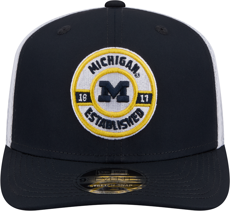 Men's Michigan Wolverines New Era Navy/White 9SEVENTY Trucker Stretch Snap Hat - Pro Jersey Sports