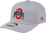 Ohio State Buckeyes New Era Grey Rope 9SEVENTY Stretch-Snap Adjustable Hat - Pro Jersey Sports