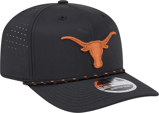 Texas Longhorns New Era Black Rope 9SEVENTY Stretch-Snap Adjustable Hat - Pro Jersey Sports