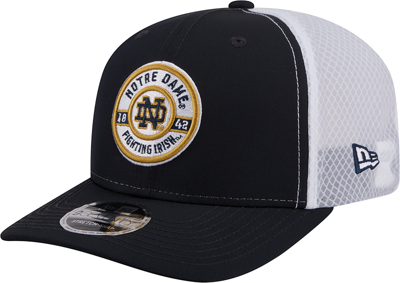 Men's Notre Dame Fighting Irish New Era Navy/White 9SEVENTY Trucker Stretch Snap Hat - Pro Jersey Sports