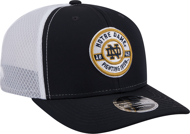 Men's Notre Dame Fighting Irish New Era Navy/White 9SEVENTY Trucker Stretch Snap Hat - Pro Jersey Sports