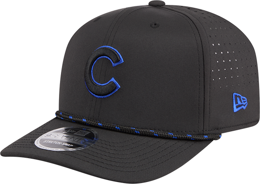 Chicago Cubs New Era Black Sport Rope 9SEVENTY Stretch Snap Adjustable Hat