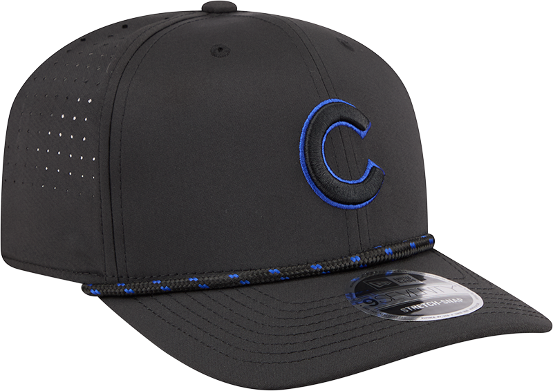 Chicago Cubs New Era Black Sport Rope 9SEVENTY Stretch Snap Adjustable Hat