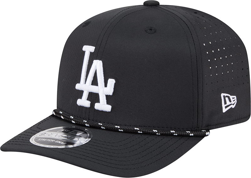 Men's Los Angeles Dodgers New Era Black Performance 9SEVENTY Sport Adjustable Hat