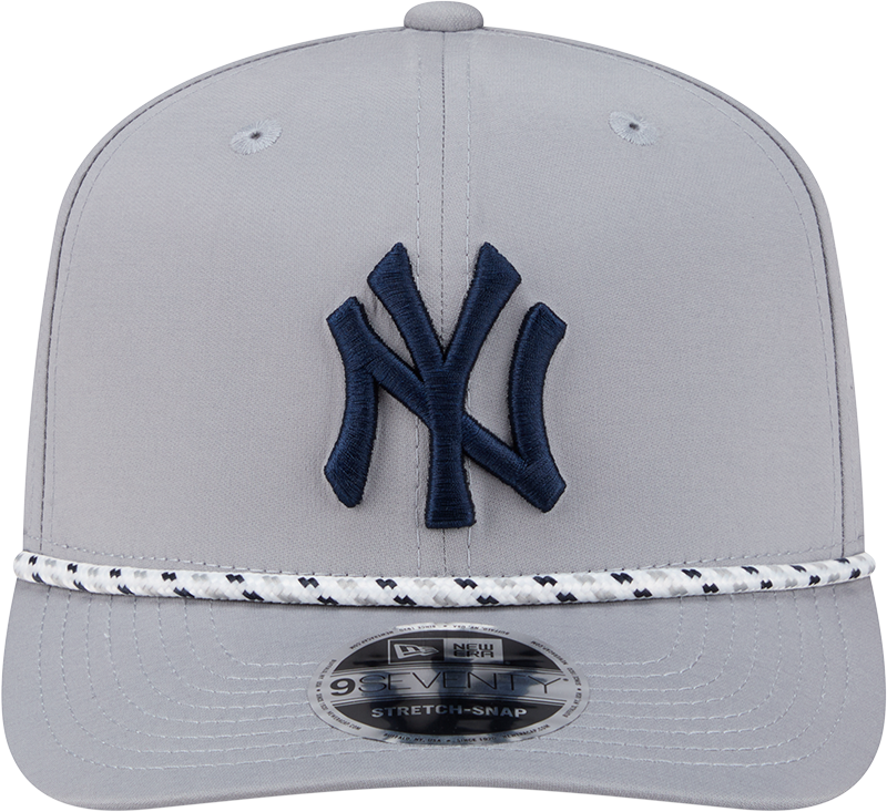 New York Yankees Grey Sport Rope 9SEVENTY Stretch Snap Adjustable Hat