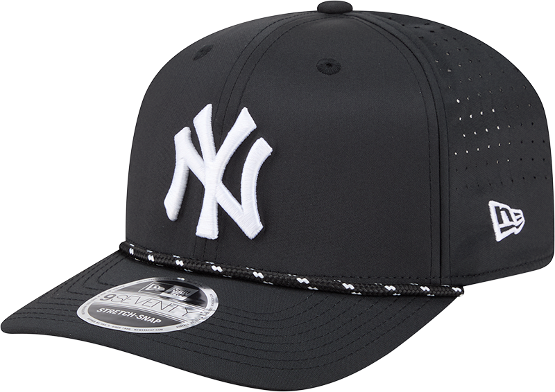 New York Yankees Black Sport Rope 9SEVENTY Stretch Snap Adjustable Hat