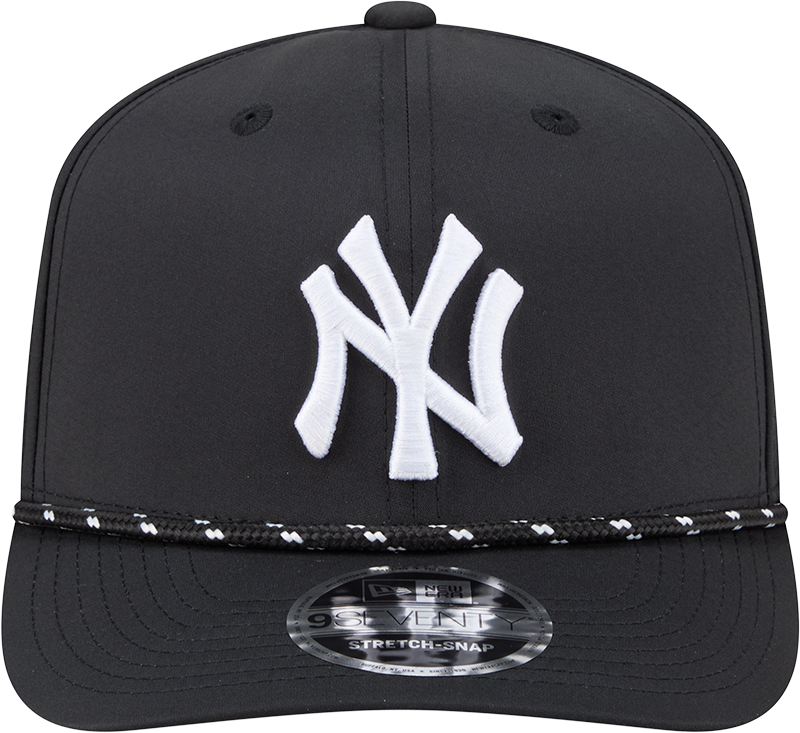 New York Yankees Black Sport Rope 9SEVENTY Stretch Snap Adjustable Hat