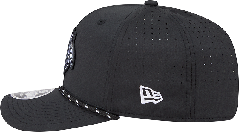 Chicago Blackhawks New Era Black Rope 9SEVENTY Stretch-Snap Adjustable Hat - Pro Jersey Sports