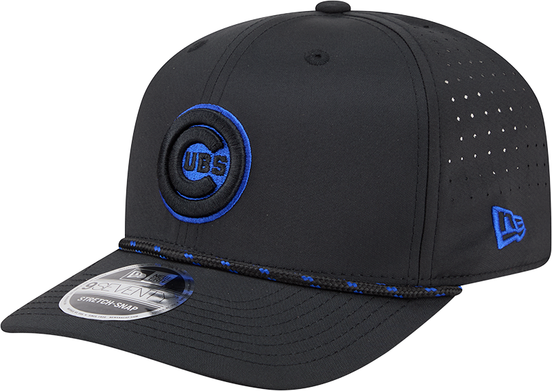 Chicago Cubs New Era Black Bullseye Sport Rope 9SEVENTY Stretch Snap Adjustable Hat