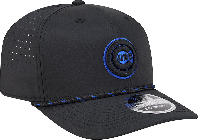 Chicago Cubs New Era Black Bullseye Sport Rope 9SEVENTY Stretch Snap Adjustable Hat