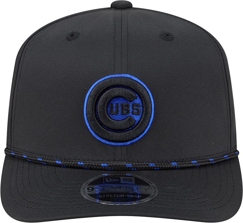 Chicago Cubs New Era Black Bullseye Sport Rope 9SEVENTY Stretch Snap Adjustable Hat