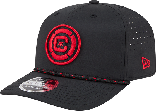 Chicago Fire New Era Black Sport Rope 9SEVENTY Stretch Snap Adjustable Hat