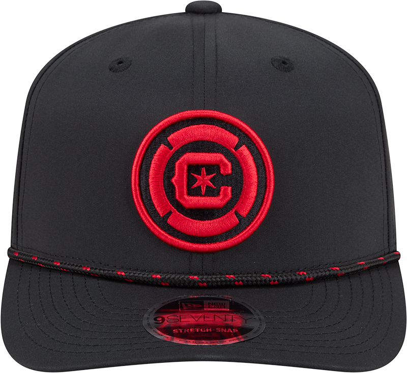 Chicago Fire New Era Black Sport Rope 9SEVENTY Stretch Snap Adjustable Hat
