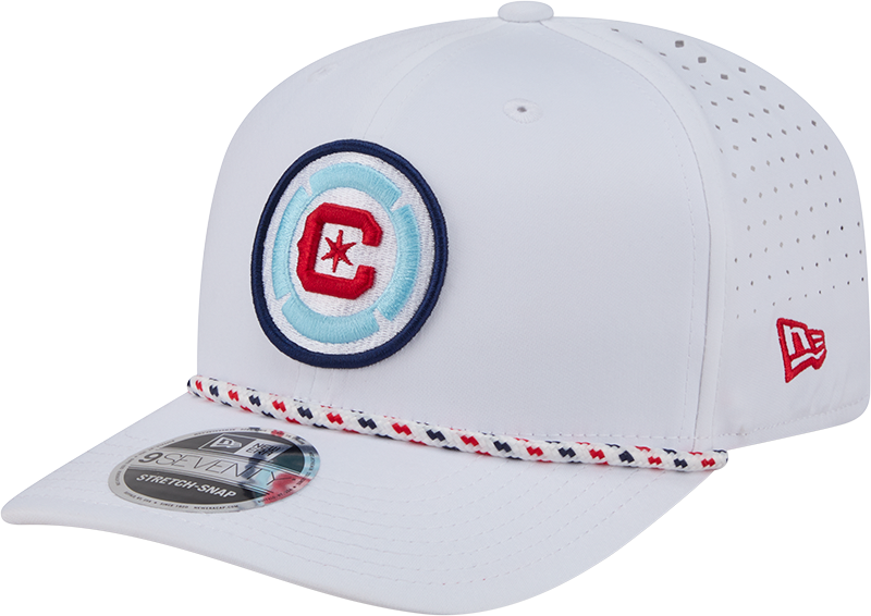 Chicago Fire New Era White Sport Rope 9SEVENTY Stretch Snap Adjustable Hat