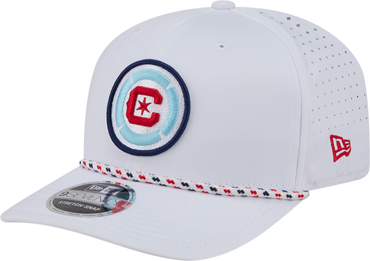 Chicago Fire New Era White Sport Rope 9SEVENTY Stretch Snap Adjustable Hat