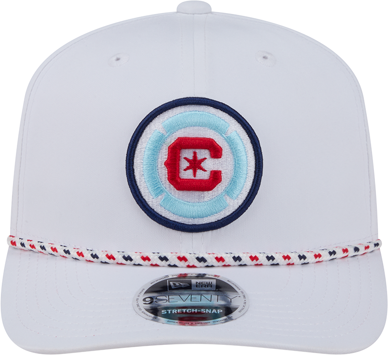 Chicago Fire New Era White Sport Rope 9SEVENTY Stretch Snap Adjustable Hat