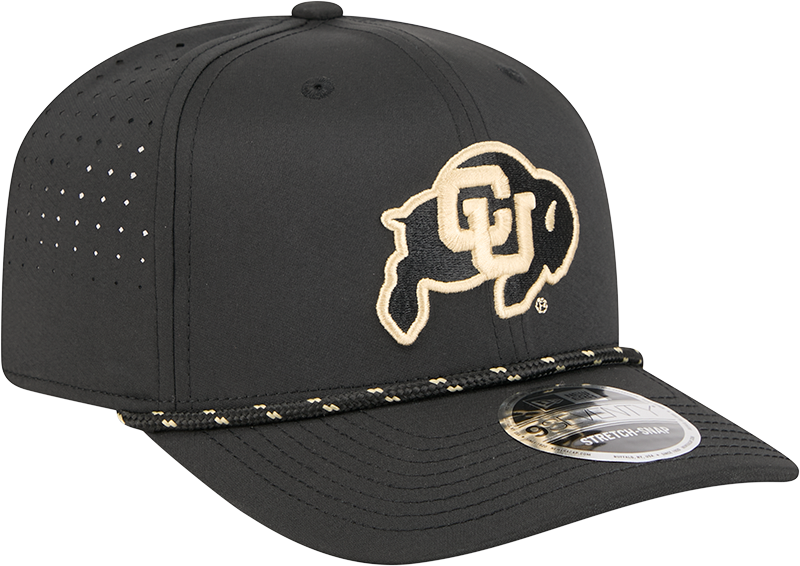 Colorado Buffaloes New Era Black Rope 9SEVENTY Stretch-Snap Adjustable Hat - Pro Jersey Sports