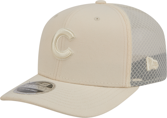 Men's Chicago Cubs New Era Light Beige Color Pack 9SEVENTY Trucker Adjustable Hat