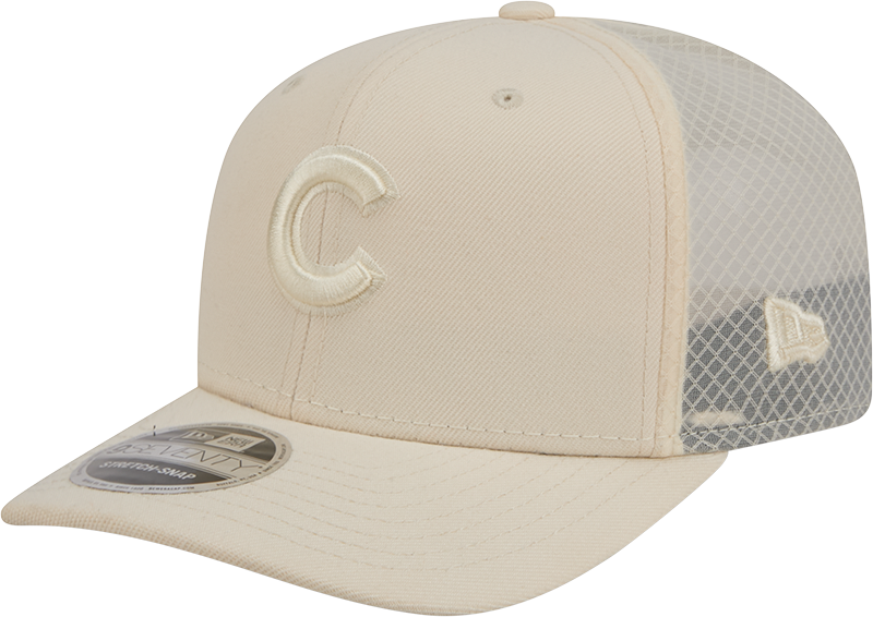 Men's Chicago Cubs New Era Light Beige Color Pack 9SEVENTY Trucker Adjustable Hat