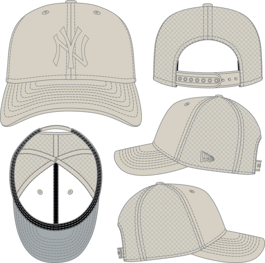 Men's New York Yankees New Era Light Beige Color Pack 9SEVENTY Trucker Adjustable Hat
