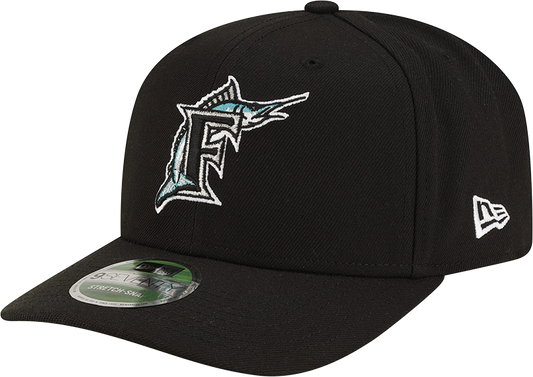 Florida Marlins Cooperstown New Era Black 9SEVENTY Adjustable Hat