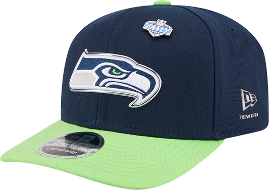Seattle Seahawks New Era Navy/Green 2026 NFL Draft 9SEVENTY Snapback Adjustable Hat