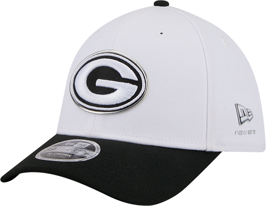 Green Bay Packers New Era White/Black 2026 NFL Draft 39THIRTY M-Crown Flex Hat