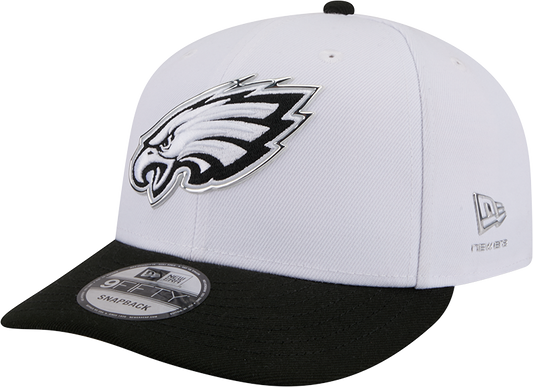 Philadelphia Eagles New Era White/Black 2026 NFL Draft 9FIFTY Snapback Adjustable Hat
