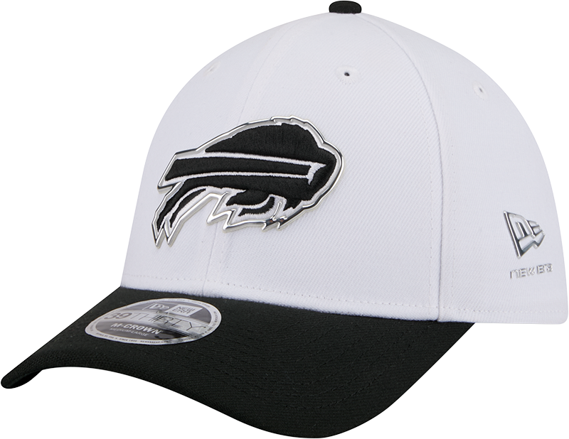 Buffalo Bills New Era White/Black 2026 NFL Draft 39THIRTY M-Crown Flex Hat