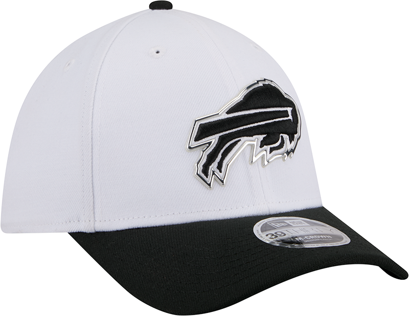 Buffalo Bills New Era White/Black 2026 NFL Draft 39THIRTY M-Crown Flex Hat