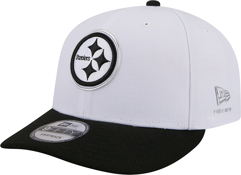 Pittsburgh Steelers New Era White/Black 2026 NFL Draft 9FIFTY Snapback Adjustable Hat