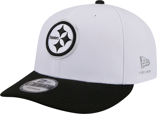 Pittsburgh Steelers New Era White/Black 2026 NFL Draft 9FIFTY Snapback Adjustable Hat