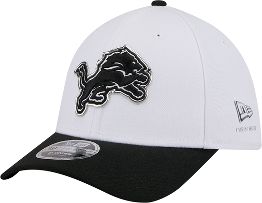 Detroit Lions New Era White/Black 2026 NFL Draft 39THIRTY M-Crown Flex Hat