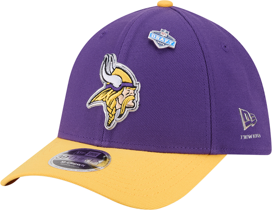 Minnesota Vikings New Era Purple/Yellow 2026 NFL Draft 39THIRTY M-Crown Flex Hat