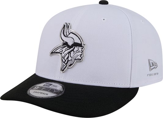Minnesota Vikings New Era White/Black 2026 NFL Draft 9FIFTY Snapback Adjustable Hat