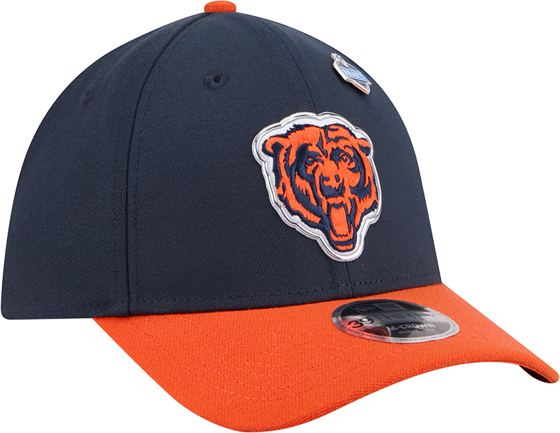 Chicago Bears New Era Navy/Orange 2026 NFL Draft 39THIRTY M-Crown Flex Hat
