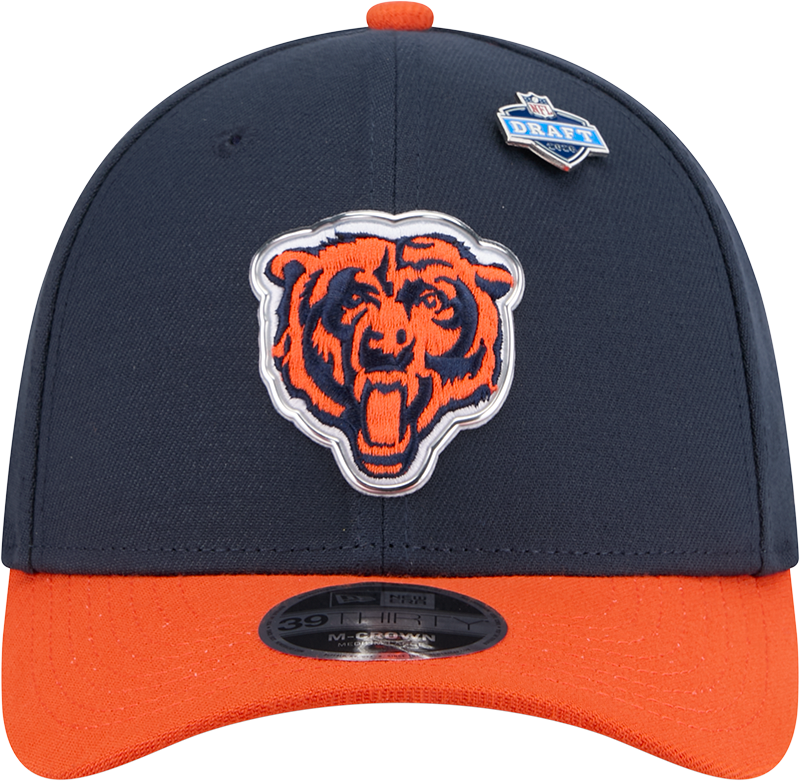 Chicago Bears New Era Navy/Orange 2026 NFL Draft 39THIRTY M-Crown Flex Hat