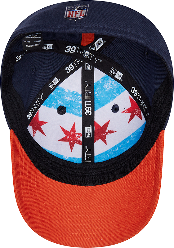 Chicago Bears New Era Navy/Orange 2026 NFL Draft 39THIRTY M-Crown Flex Hat
