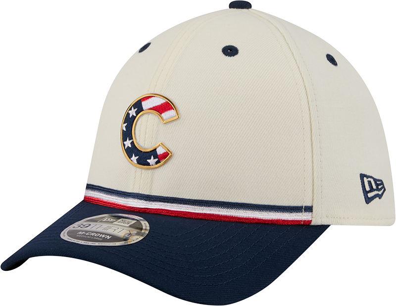 Chicago Cubs New Era 250th Independence Day 39Thirty M-Crown Flex Fit Hat