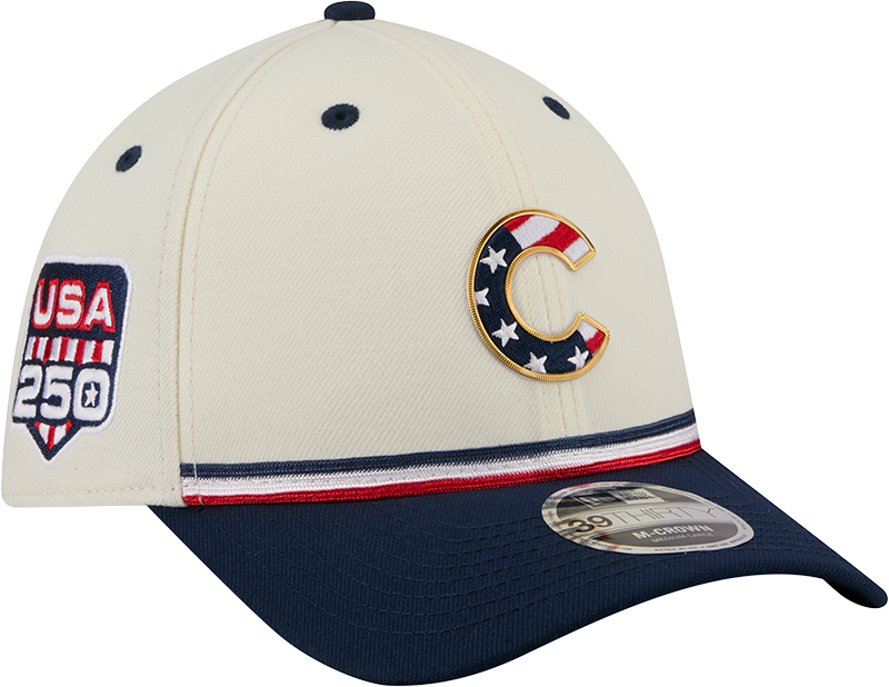 Chicago Cubs New Era 250th Independence Day 39Thirty M-Crown Flex Fit Hat