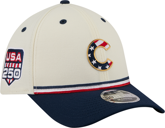 Chicago Cubs New Era 250th Independence Day 39Thirty M-Crown Flex Fit Hat