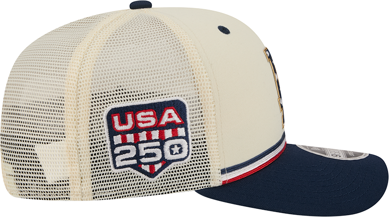 Los Angeles Dodgers New Era 250th Independence Day 2 Tone Ivory/Navy 9SEVENTY Trucker Hat