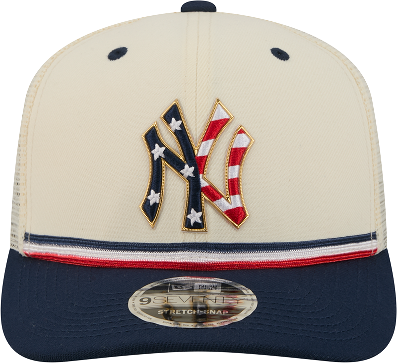 New York Yankees New Era 250th Independence Day 2 Tone Ivory/Navy 9SEVENTY Trucker Hat